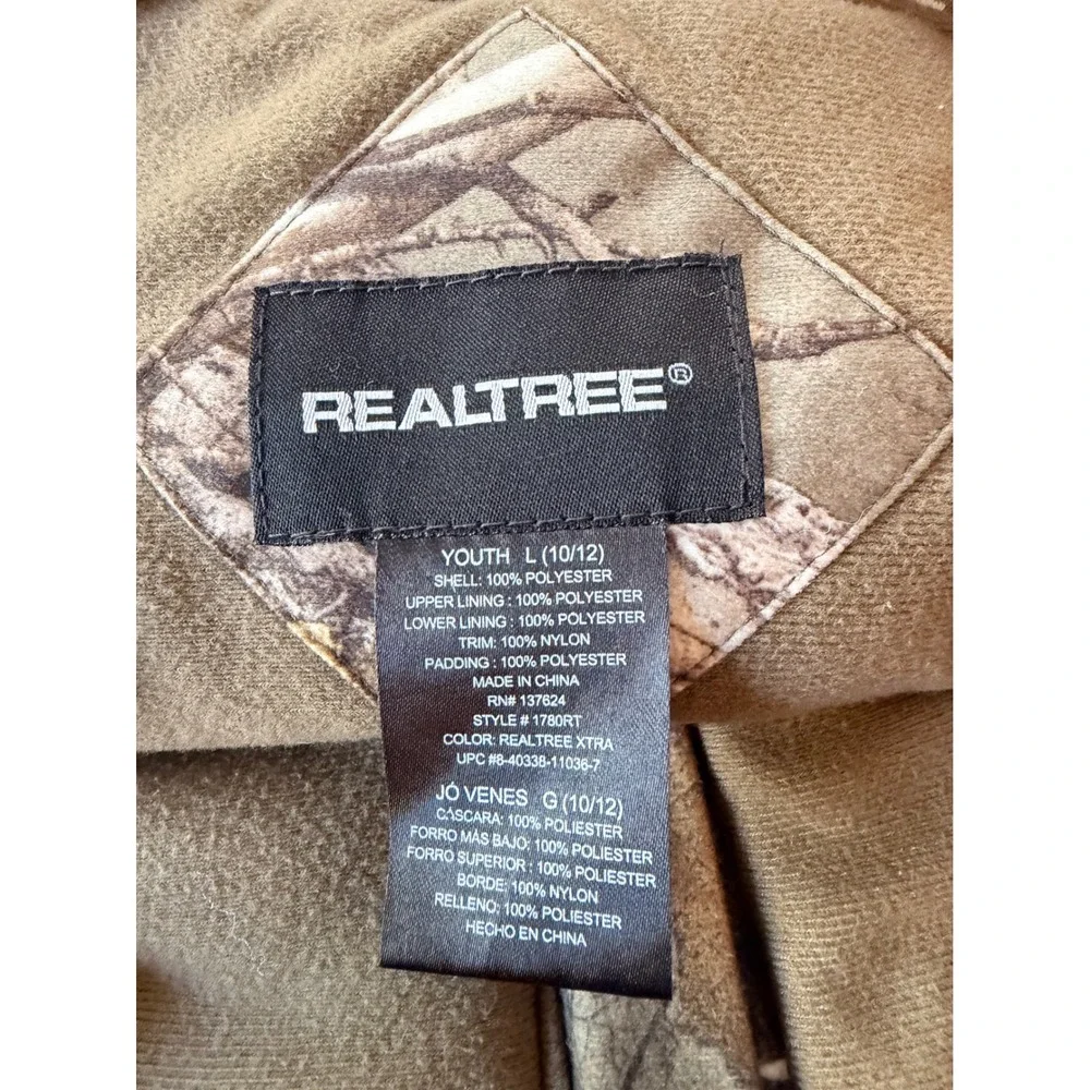 Realtree Xtra Camo Youth Large 10/12 Insulated Hunting Bib Overalls‎ 1780RT